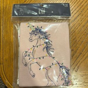 NWT GAP LONG SLEEVE SHIRT & PANT PJS 6-12m